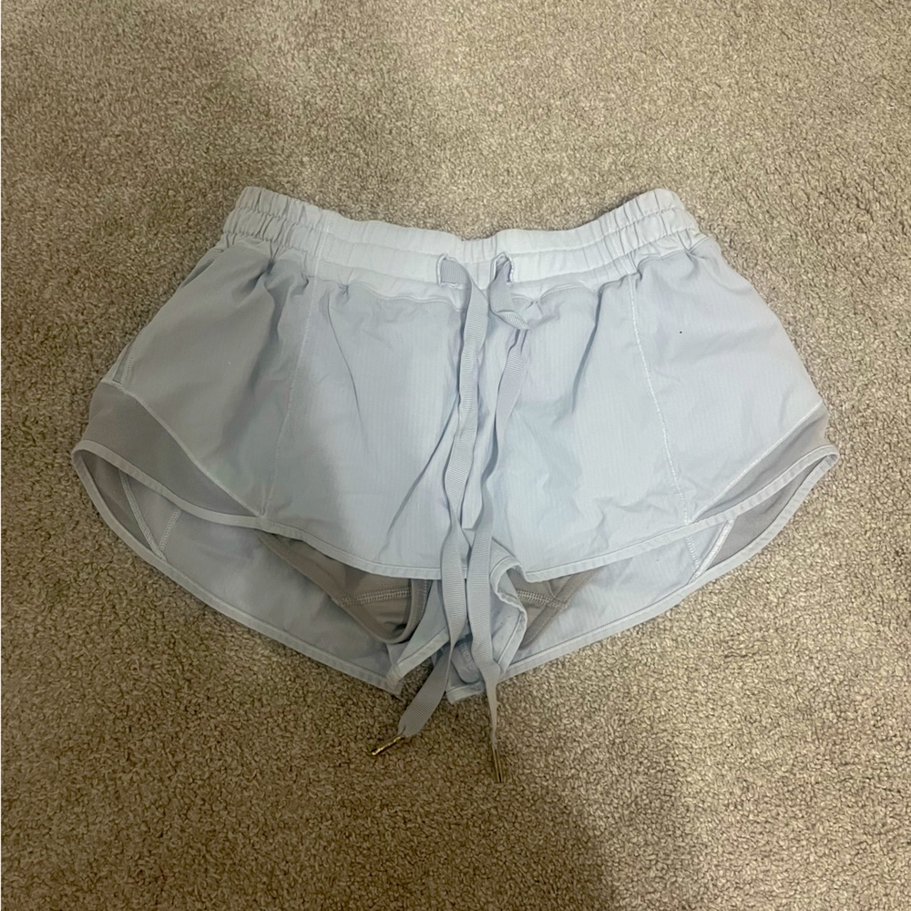 Lululemon Hotty Hot 2.5” Inseam White Tie Front Shorts